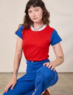 Hot Mismatched Tee - Organic Tees|Organic Vintage Tees