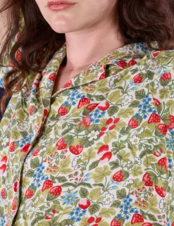 Online Off-White Strawberry Pantry Button-Up Pantry Button-Ups