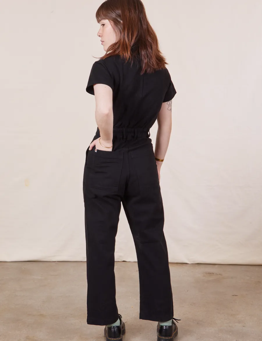 New Petite Short Sleeve Jumpsuit - Short Sleeve Jumpsuits