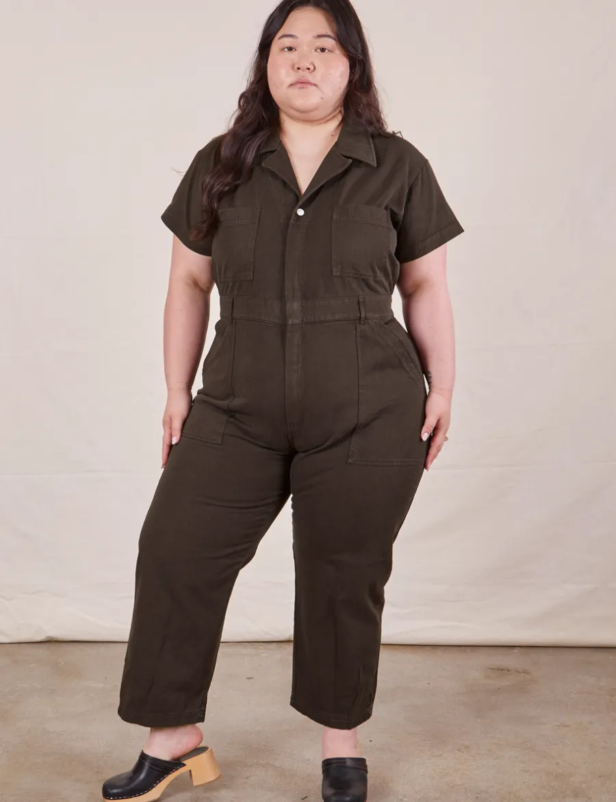 Sale Petite Short Sleeve Jumpsuit - Short Sleeve Jumpsuits