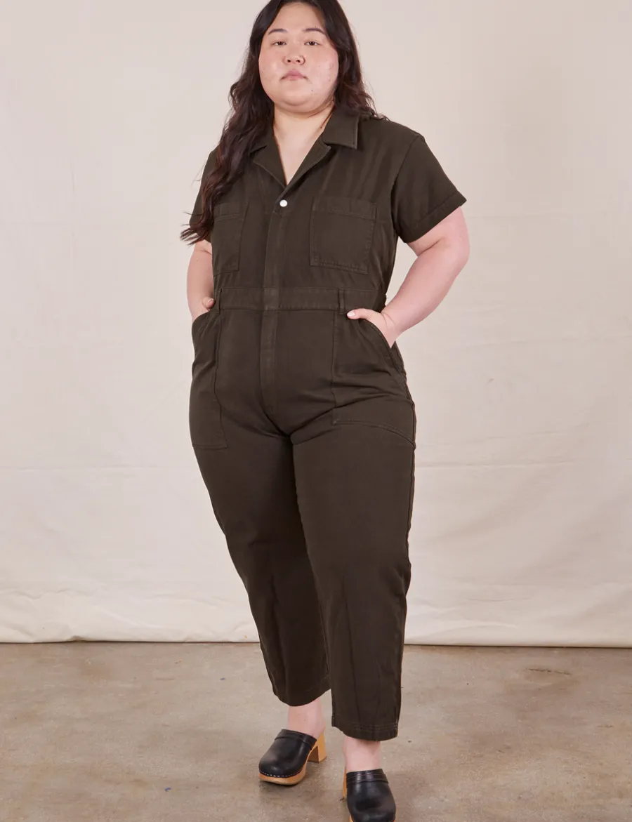 Sale Petite Short Sleeve Jumpsuit - Short Sleeve Jumpsuits
