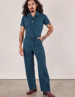 Outlet Short Sleeve Jumpsuit - Short Sleeve Jumpsuits
