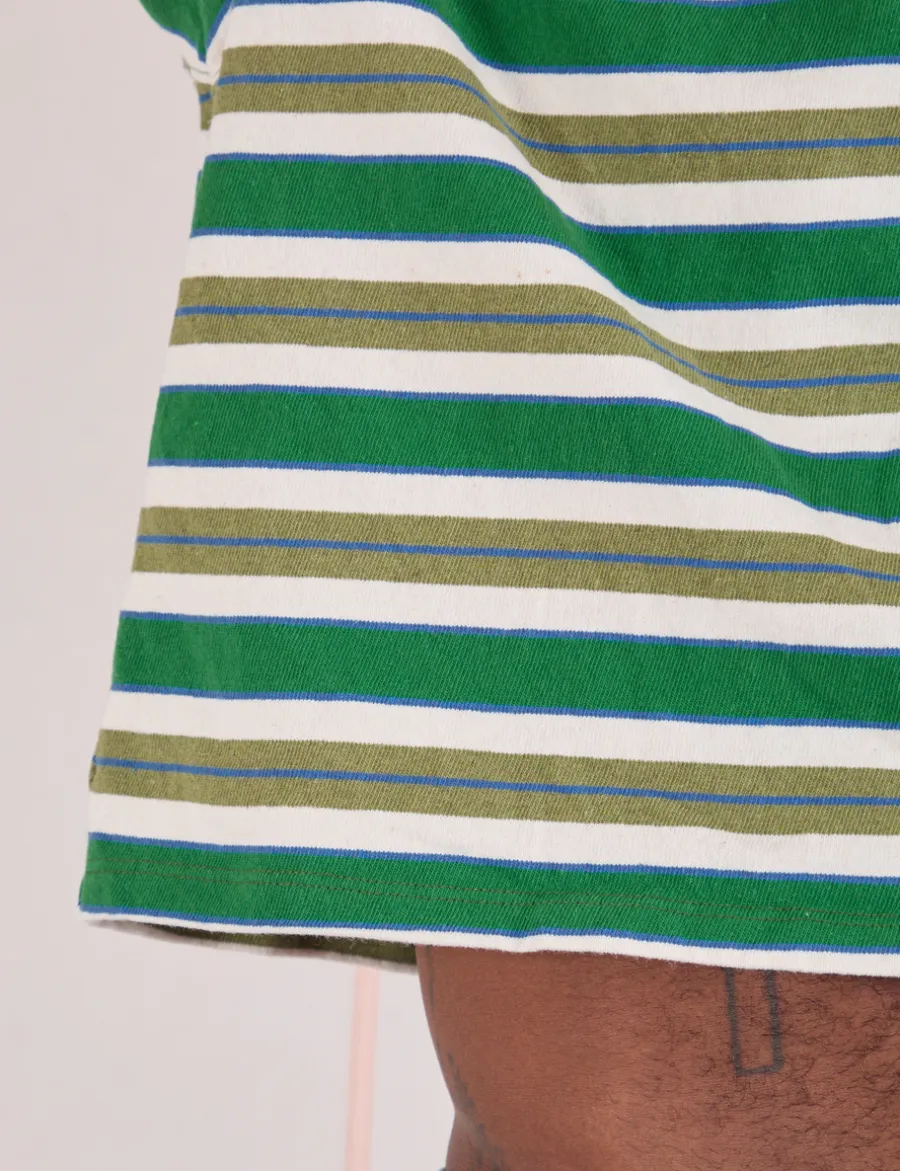 Clearance Striped Crop Burly Tee - Burly Tees