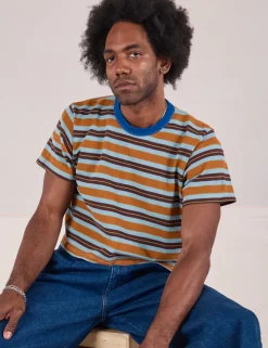 Sale Striped Crop Burly Tee - Burly Tees