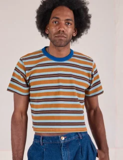 Sale Striped Crop Burly Tee - Burly Tees
