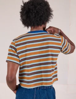Sale Striped Crop Burly Tee - Burly Tees