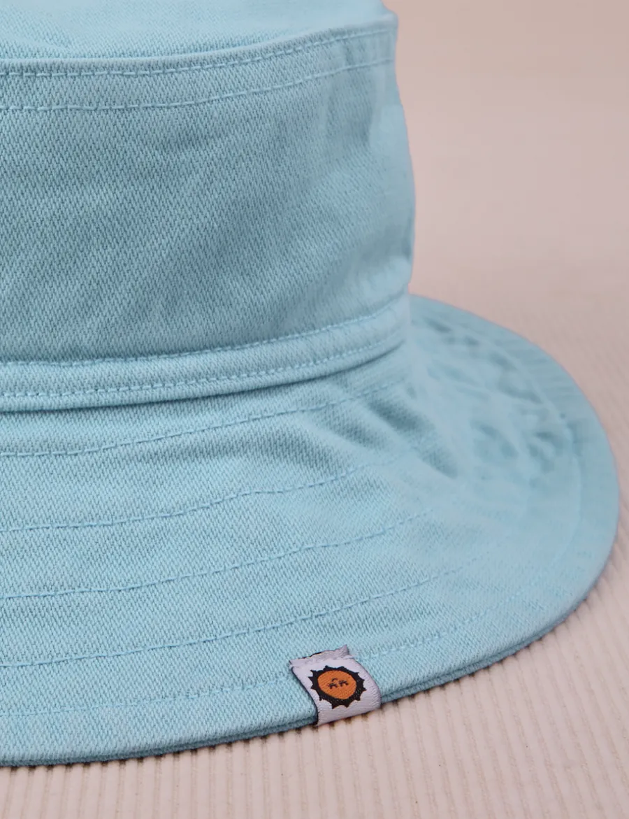 Outlet Wide Brim Denim Bucket Hats - Spring Colors Denim|Hats