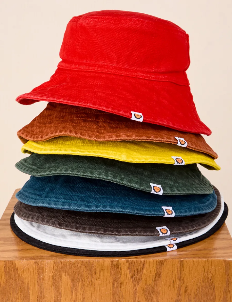 Clearance Wide Brim Denim Bucket Hats Hats|Denim