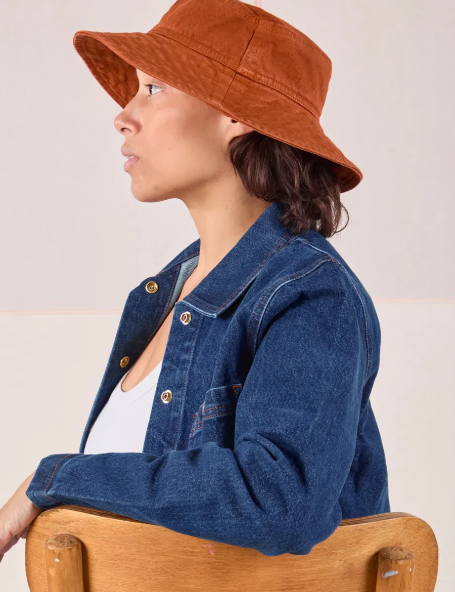 Clearance Wide Brim Denim Bucket Hats Hats|Denim