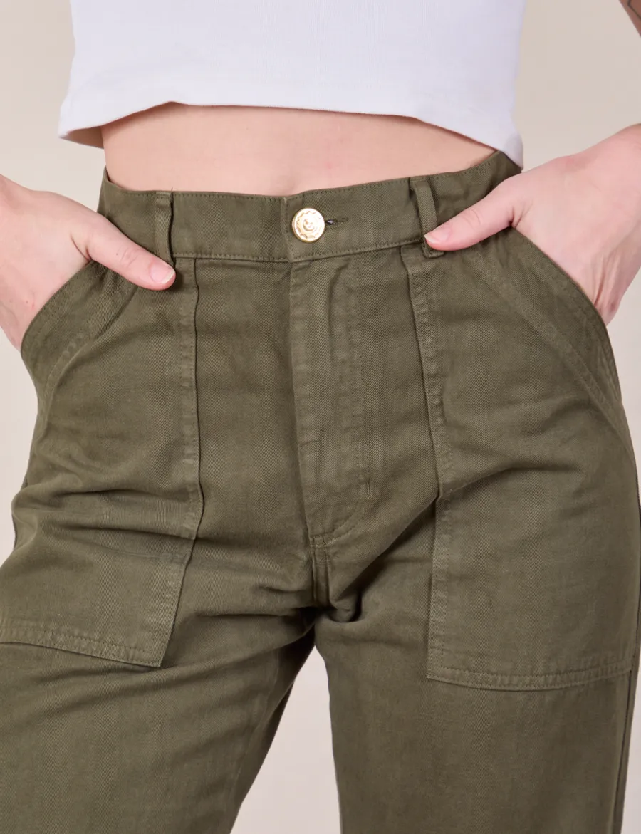 Discount Work Pants - Surplus Green Work Pants