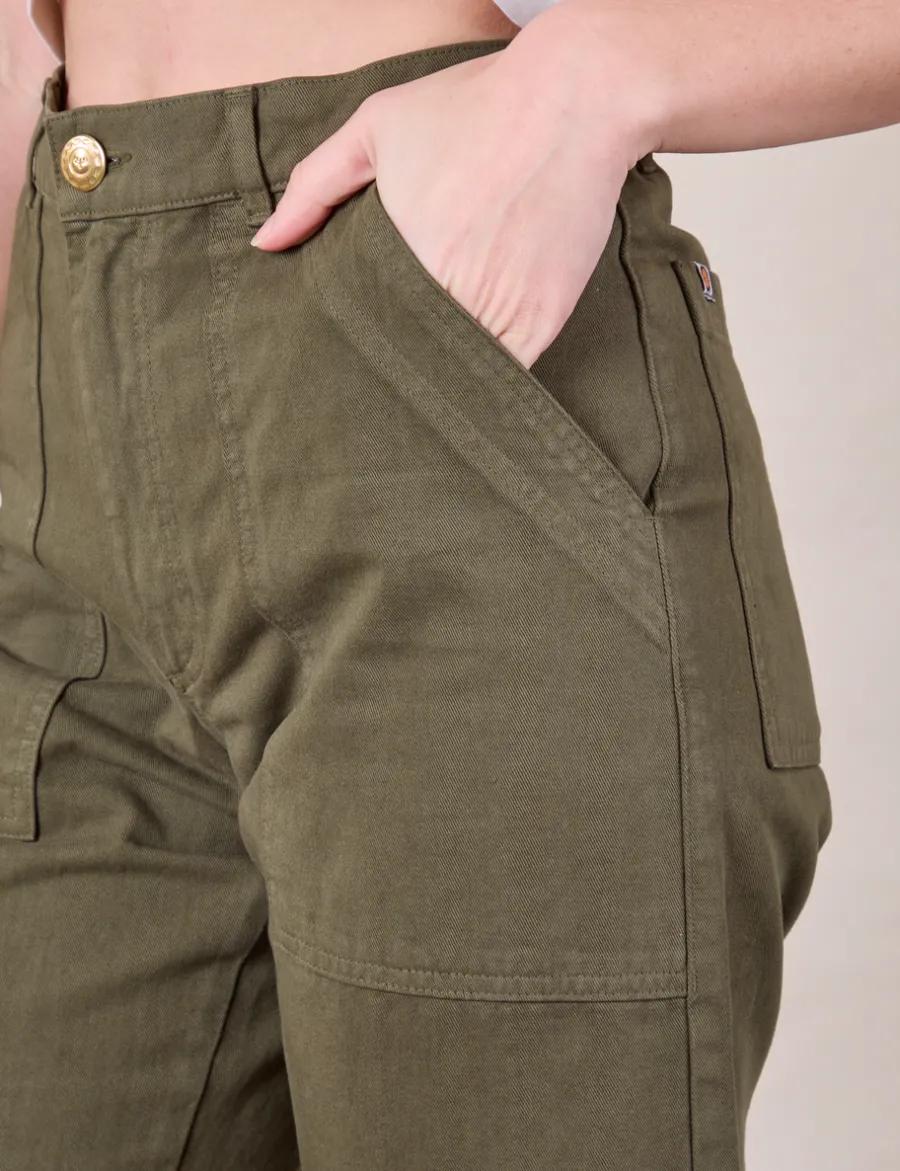 Discount Work Pants - Surplus Green Work Pants