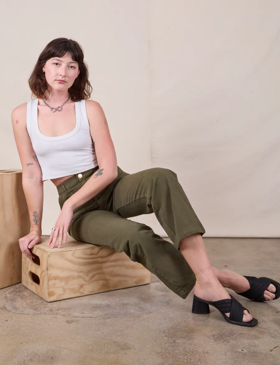 Discount Work Pants - Surplus Green Work Pants