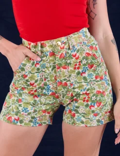 Discount Work Shorts - Off-White Strawberry Shorts