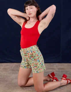 Discount Work Shorts - Off-White Strawberry Shorts